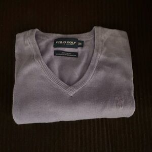 Pro golf Ralph Lauren 100% cotton size small V-neck short sleeve vest. Unisex